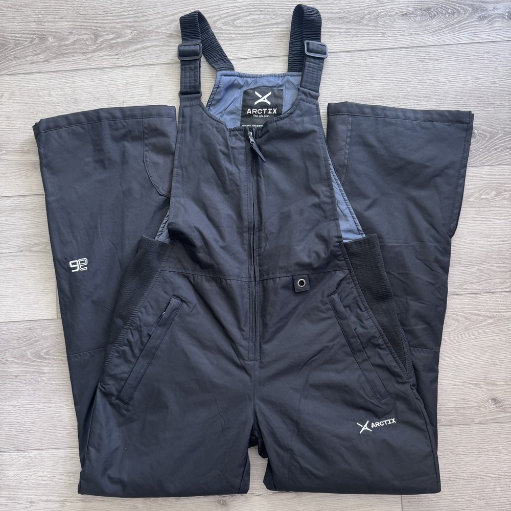 Arctix Women medium 33L Ski Snow Bib Overalls Black Waterproof Insulated